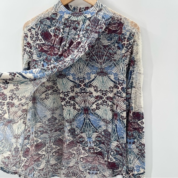 Free People Nouveau New World Tulip Hem Blouse Size Small - Picture 7 of 15